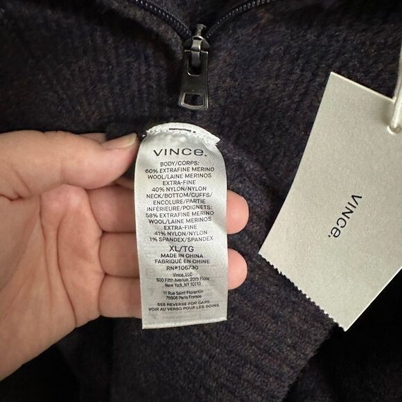 Mélange Quarter-Zip Sweater Vince - Picture 8 of 10